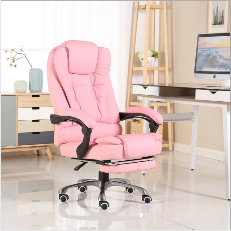 Chaise-de-bureau-moderne-en-acier-inoxydable-mobilier-de-luxe-blanc-marron-1