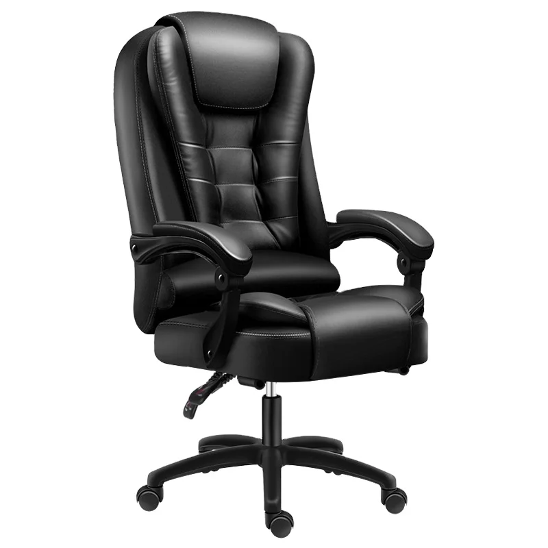 Chaise-de-bureau-moderne-en-acier-inoxydable-mobilier-de-luxe-blanc-marron-2