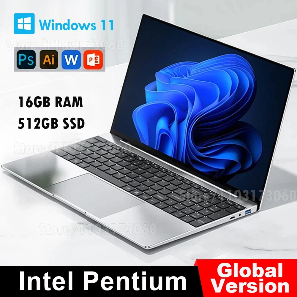 Ordinateur-portable-de-jeu-Office-Windows-11-16-Go-DDR4-14-1-Go-SSD-Intel-Pentium