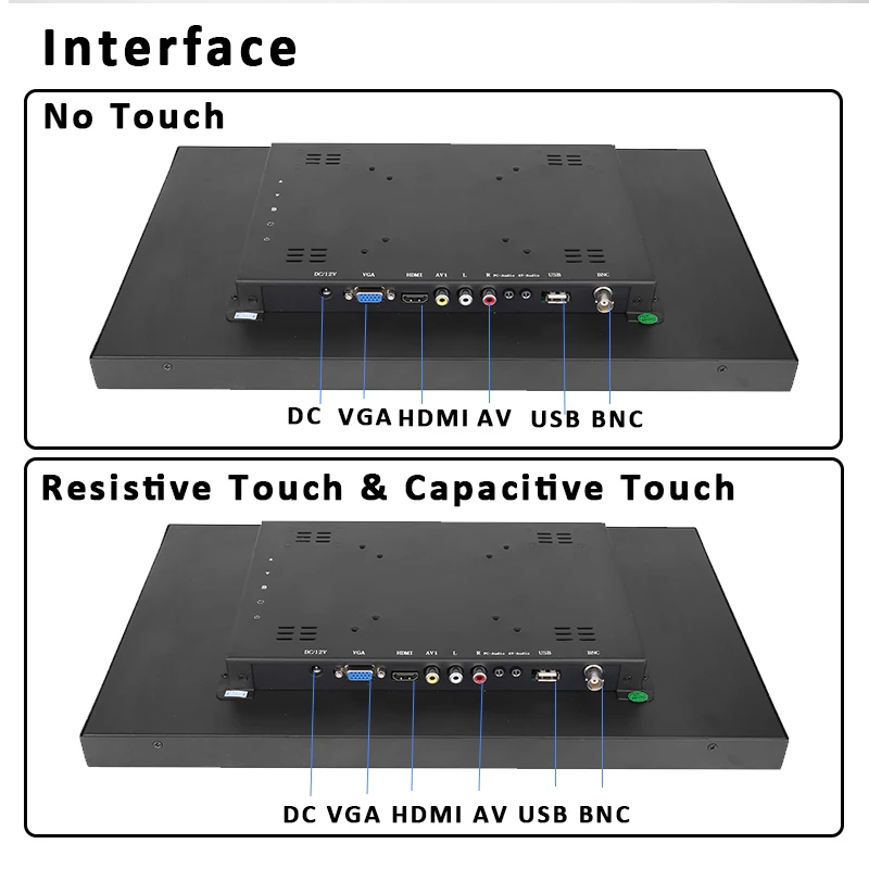 cran-tactile-LCD-cadre-ouvert-moniteur-d-ordinateur-avec-AV-BNC-VGA-HDMI-interface-USB-3
